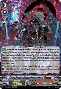 Covert Demonic Dragon, Magatsu Storm "Яeverse" [V Format] Card Front