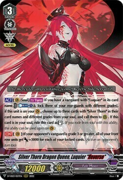 Silver Thorn Dragon Queen, Luquier "Яeverse" [V Format] Card Front