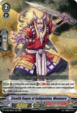 Stealth Rogue of Indignation, Meomaru Card Front
