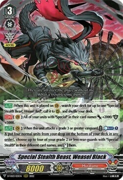 Special Stealth Beast, Weasel Black Card Front