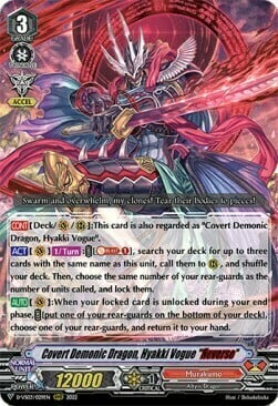 Covert Demonic Dragon, Hyakki Vogue "Яeverse" Card Front