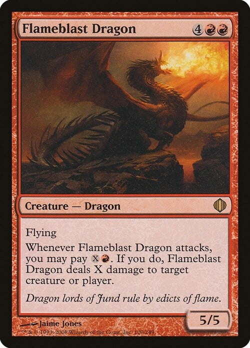 Dragón ráfaga de llamas Frente