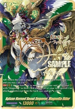 Sylvan Horned Beast Emperor, Magnolia Elder Card Front