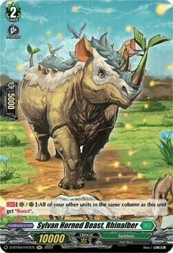 Sylvan Horned Beast, Rhinalber [D Format] Card Front