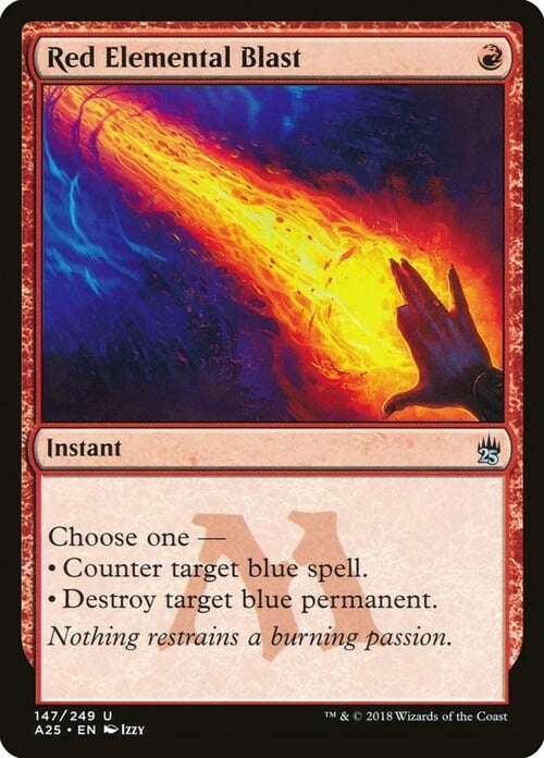 Red Elemental Blast Card Front