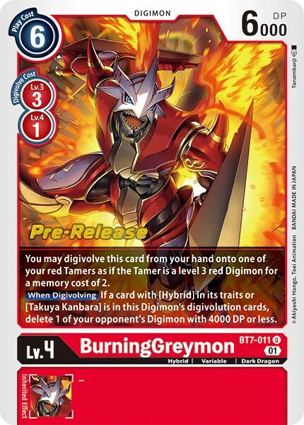 BurningGreymon Card Front
