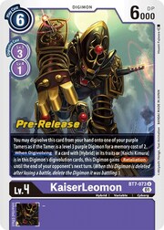 KaiserLeomon · Pre-Release Stamped BT7-073pr