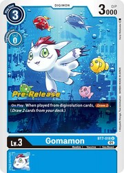 Gomamon · Pre-Release Stamped BT7-018pr