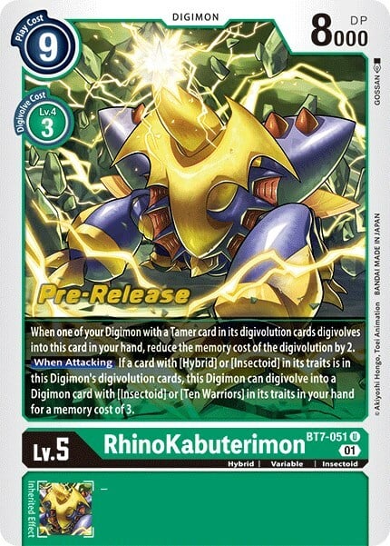 Rhinokabuterimon Card Front