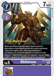 Rhihimon · Pre-Release Stamped BT7-075pr