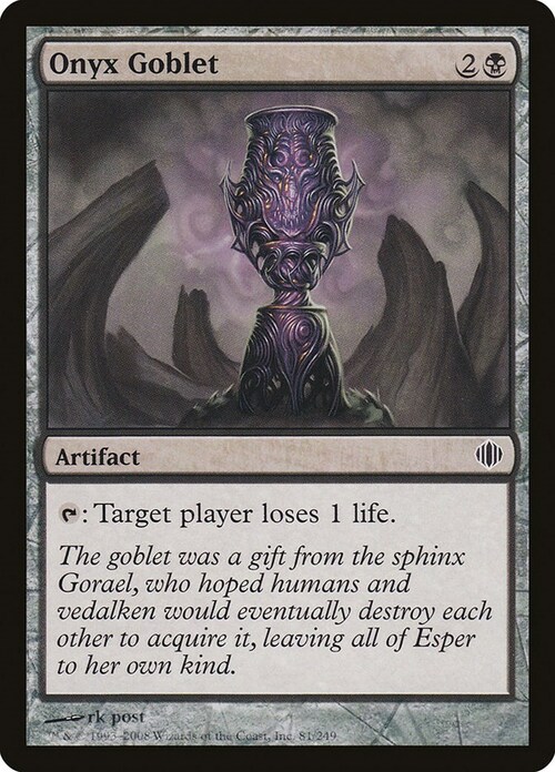 Onyx Goblet Card Front