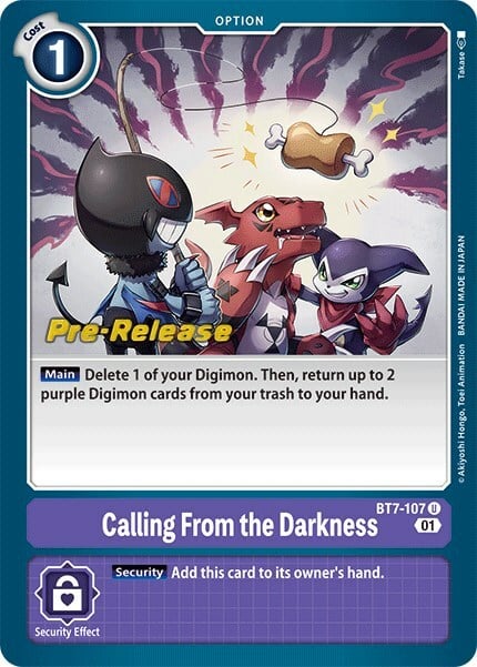 Calling From the Darkness Card Front