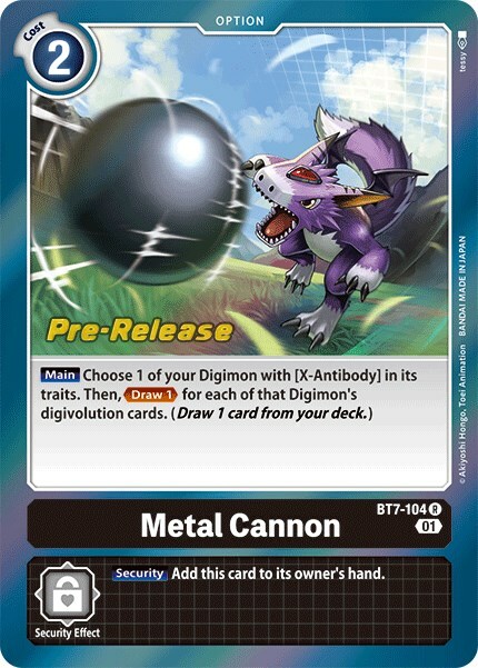 Metal Cannon Card Front