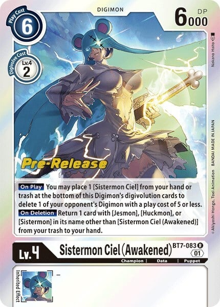 Sistermon Ciel Awakened Card Front