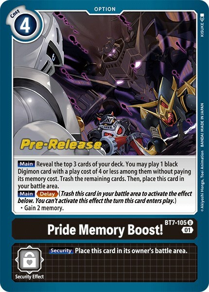 Pride Memory Boost Card Front