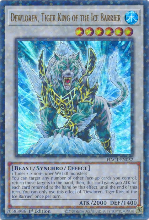 Dewloren, Tiger King of the Ice Barrier Card Front