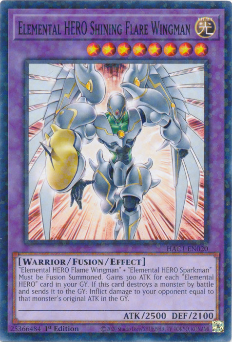 Elemental HERO Shining Flare Wingman Card Front