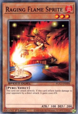 Raging Flame Sprite Card Front