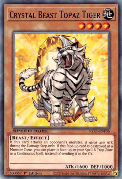 Crystal Beast Topaz Tiger Card Front