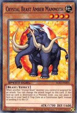 Bestia Cristallo Mammut Ambra Card Front