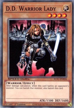D.D. Warrior Lady Card Front
