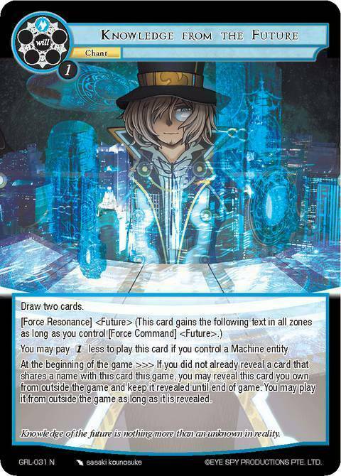 Knowledge from the Future Card Front
