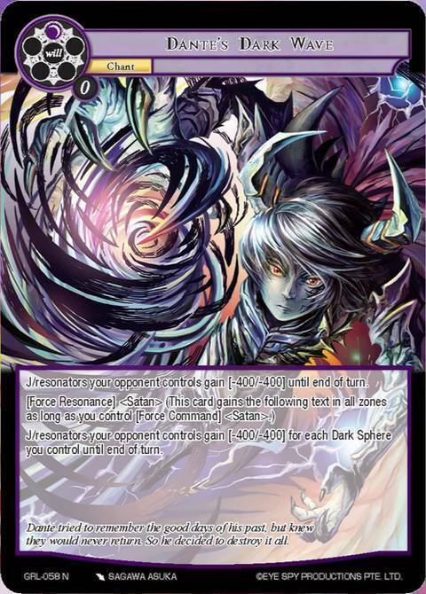 Dante's Dark Wave Card Front