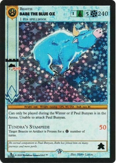 Babe The Blue Ox Card Front
