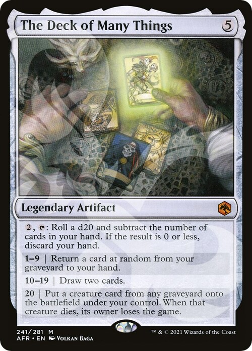 The Deck of Many Things Card Front