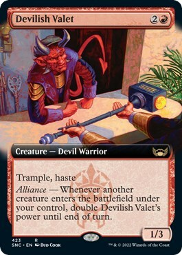 Devilish Valet Card Front