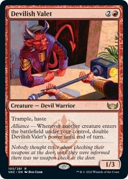 Devilish Valet Card Front