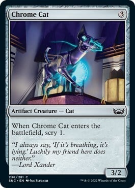 Chrome Cat Card Front
