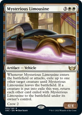 Mysterious Limousine Card Front