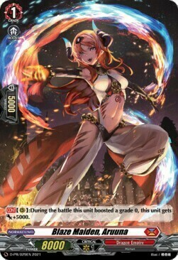 Blaze Maiden, Aruuna Card Front