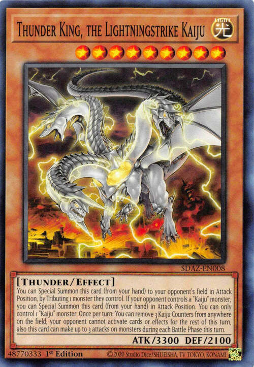 Thunder King, the Lightningstrike Kaiju Card Front