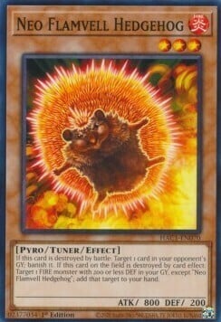 Neo Flamvell Hedgehog Card Front