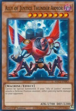 Ally of Justice Thunder Armor Card Front