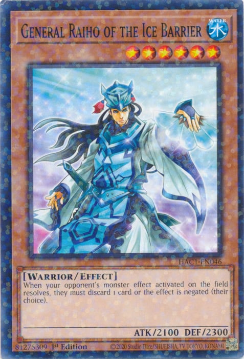 General Raiho of the Ice Barrier Card Front