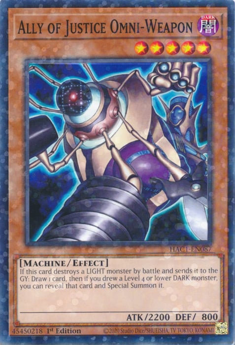Ally of Justice Omni-Weapon Card Front