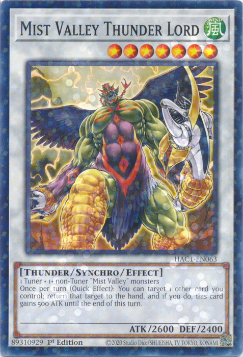 Yu-Gi-Oh! - Mist Valley Thunderbird (HA01-EN004) - Arsenal Oculto - Edición Ilimitada - Secret Rare | Compra Online En Yaxa Costa Rica