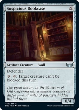 Suspicious Bookcase Card Front