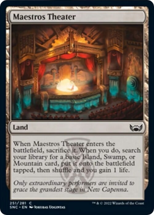 Maestros Theater Card Front