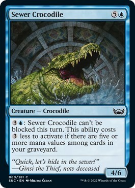 Sewer Crocodile Card Front