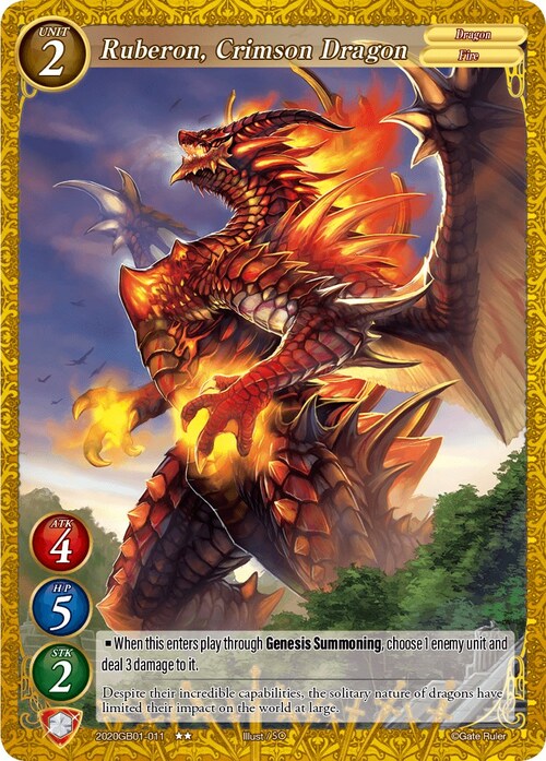 Ruberon, Crimson Dragon Card Front