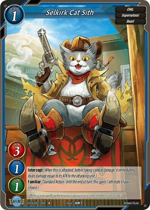 Selkirk Cat Sìth Card Front