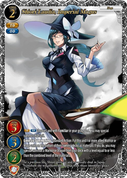 Shiori Laudia, Imperial Magus Card Front