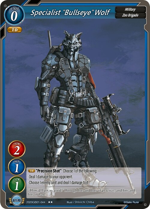 Specialist "Bullseye" Wolf Card Front