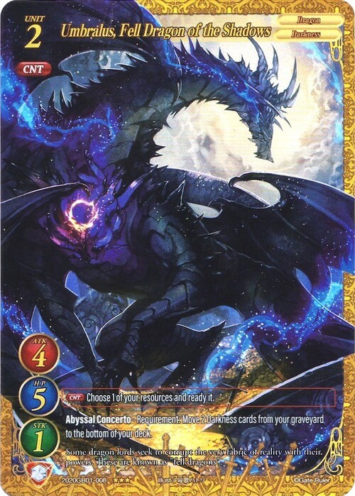 Umbralus, Fell Dragon of the Shadows Card Front