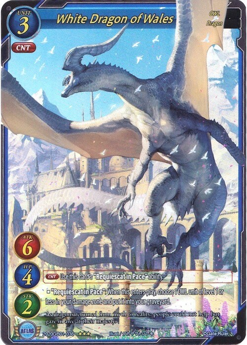White Dragon of Wales Card Front