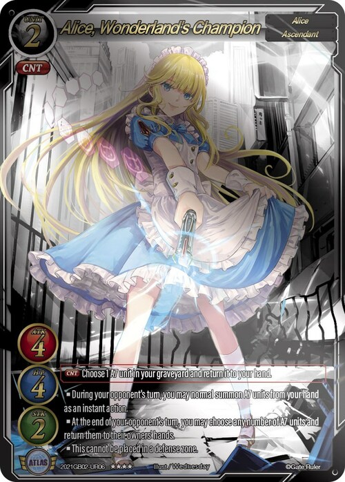 Alice, Wonderland's Champion Card Front